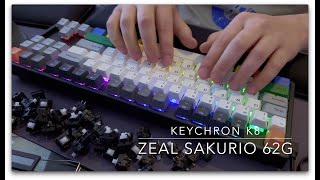 Zeal Sakurio 62g Typing Test [unlubed] (Keychron K8)