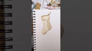 Day 1 | Let’s create a watercolor christmas stocking #art #watercolor