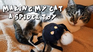 I made my cats a Halloween toy