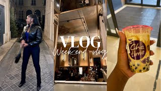 WEEKEND VLOG:  Birthday night, routine fitness, bubble tea time, produits coup de coeur et plus ...