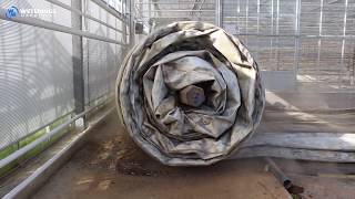 Weterings Multiroller cleaning out ground cover in greenhouse during the crop change / crop rotation