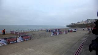 Mark and Andrew Constantine in a Vauxhall Corsa , Blackpool Promenade 2015