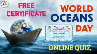 World Oceans Day Quiz | Oceans Day | Online Quiz Certificate