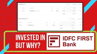 Idfc first bank invested 25 Quantity at 80₹ Why invested after analysis? | Nifty50 up by 1% today