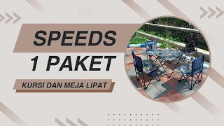 UNBOXING KURSI LIPAT OUTDOOR SPEEDS | REVIEW KURSI DAN MEJA LIPAT CAFE