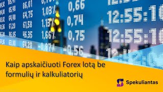 Forex loto apskaičiavimas be kalkuliatoriaus