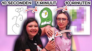 TATTOOS ONTWERPEN CHALLENGE!! | 10 seconden vs 1 minuut vs 10 minuten | Met mijn Zusje!