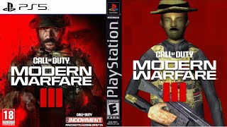 Call of Duty: Modern Warfare III PS1 vs PS5 Comparison