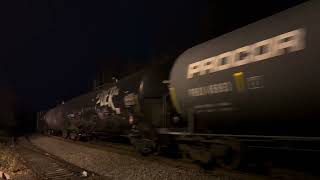 CSX489 CW44AC leads CSX M300 & A SD70MAC trailing & a hot axle on a  trash car at MP29! (friendly)