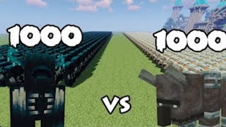 100 Ravagers Vs 10 Warden In Minecraft |