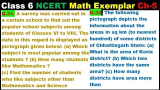 Class 6 Math Ch-5 Q 31 | Q 32 Math NCERT Exemplar Solution|MATH|NCERT|Data Handling|CBSE|MATH|Ch 5