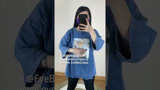 UK 5538 Blouse Denim Essencia Hijab Blue