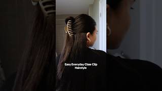 And easy everyday claw clip hairstyle tutorial for school or work 🫶🏼 #shorts #clawclip #hairtok