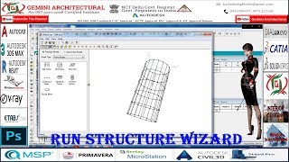 Staad Pro Run Structure Wizard Part-4 Tutorial (Gemini Architectural)