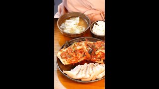 힐링 요리 굴 김치, 돼지고기 수육, 고기육수 양배추 된장국 [2024.11.08]