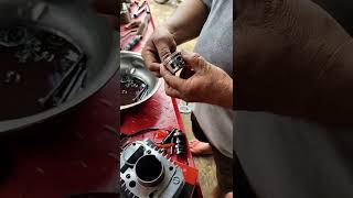 How to install piston rings for small engine | HONDA | XRM125 |  #pistonring #pistonkit