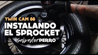 Instalación de la polea o sprocket de la banda. Harley Dyna FXDWG