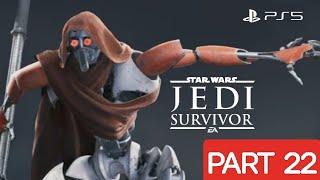 STAR WARS JEDI SURVIVOR PS5 WALKTHROUGH | PART 22 | THE MASSIFF BOSS BATTLE