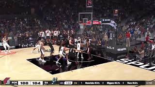 NBA2K25 - My NBA Franchise - Spurs (3-5) vs Trailblazers (3-5) LIVE