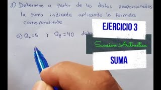 Suma de los términos de una sucesión aritmética