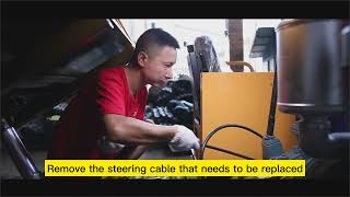 Replace the steering cable - all models