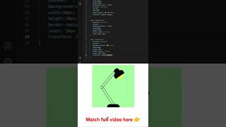 CSS Illustration - Table lamp #css #cssanimation