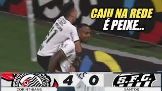 ⚫⚪ VEJA OS GOLS DO CORINTHIANS EM CIMA DO SANTOS! CAIU NA REDE É PEIXE......