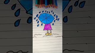 How to draw perfect umbrella women #shortfeed #drawing #art #tutorial #creative #youtubeshorts