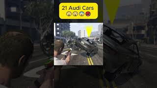 21 Audi Cars Destroyed 🥵🥵🥵 In GTA V #gta5 #shorts #gaming #audi #audietron