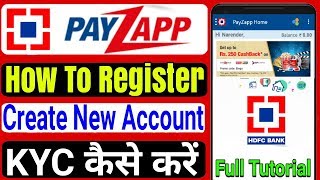 How To Register | Create Payzapp New Account | PayZapp KYC Kaise Complete Kare | HDFC Pay Zapp