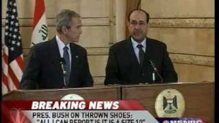 Shoes Thrown at George W Bush