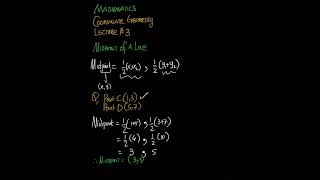 MATHEMATICS || Midpoint of A Line || Coordinate Geometry | Lecture 3 | #maths