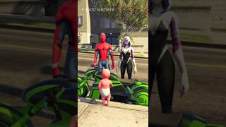 GTA V: BABY SAVING 😎 HIS MOM👩‍👦AND SPIDERMAN😘 #shorts