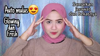 Make Up Untuk Wajah Yang Berminyak Dan Berjerawat || Auto mulus cuma pake Produk Lokal cuy😘