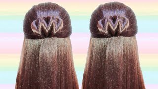 Girls Hairstyle |party hairstyle |open hair hairstyle | quick and easy hairstyle |