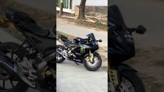 Suzuki gsxr ,gpx demon vs yamaha r15 M bs7 monster edition #yamaha #youtubeshorts #reaction #reels