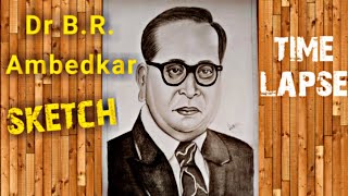 How to draw Dr B.R. Ambedkar drawing | Dr Baba saheb Ambedkar drawing | Drawing timelapse