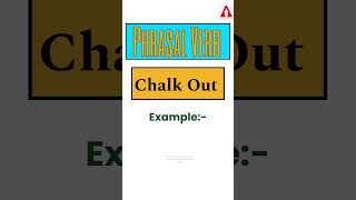 #31 "Chalk Out" || Phrasal Verb || Meaning || Examples | Tricks | Ashwin Sir #chalkout #chalk_out