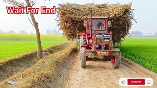 3 tractors pulling heavy loaded sugarcane trolley from mud _ tractors unbelievable power 💪