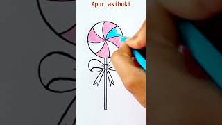 How to draw a lollipop | Easy drawing | #shorts