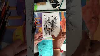 Batman drawings back to back #batman #artshortsvideo #artstyle #shortfeed