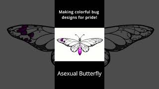 PRIDE BUGS- Asexual Butterfly #digitalart #asexual #artprocess