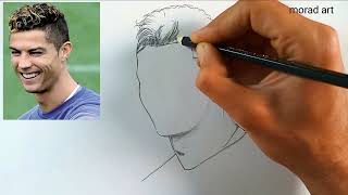 Drawing Cristiano Ronaldo's face is very easy|Drawing Ronaldo |pencil