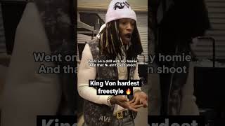 King von hardest freestyle 🔥 #kingvon #rap #youtube #youtubeshorts #youtuber #rap #lildurk