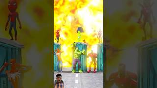 GTA V: SPIDER MAN, HULK, IRON MAN SAVING HIS DAD C 😯#shorts #gta5