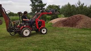 Traktor domácí výroby Homemade tractor DIY - nakládání makadamu