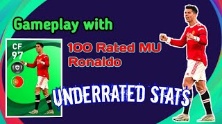 Gameplay with 100 Rated United Ronaldo 🔴⚪🐐 | #muronaldo #pesmobil21ronaldo #goalpoacherronaldo