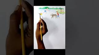 Amader desh choragan drawing  | @Rong Tuli Sukanta | how to draw a beautiful scenery | step by step