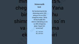 Qiziqarli matematik test