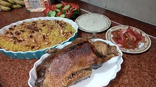 طريقه عمل البط🦆مع الارز البسمتي المتبهر بالمكسرات🍚خطوه بخطوه من   مطبخ اميره 😍 معايا انتي فوق الكل 😍